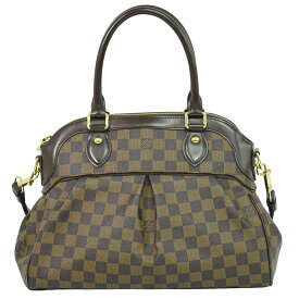 本物 ルイヴィトン LOUIS VUITTON LV トレヴィ PM ダミエ エベヌ 2WAY ショルダーバッグ ハンドバッグ ブラウン N51997 ビトン バッグ 中古・