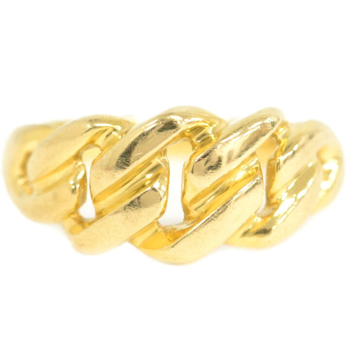 楽天市場】本物 チェーン モチーフ K18 YG リング 指輪 11.5号  