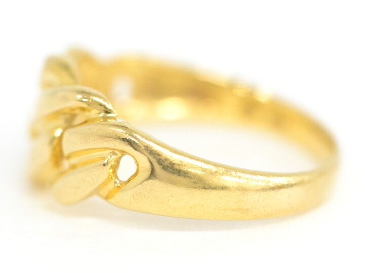 楽天市場】本物 チェーン モチーフ K18 YG リング 指輪 11.5号  