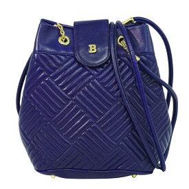 本物 バリー BALLY レザー ショルダーバッグ ポシェット ブルー バッグ 中古・