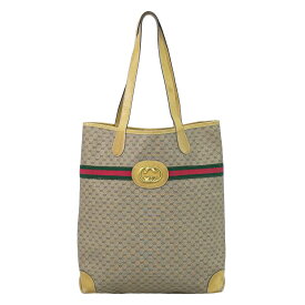 本物 グッチ GUCCI オールドグッチ シェリーライン インターロッキングG マイクロGG ショルダーバッグ トートバッグ ベージュ バッグ 中古・