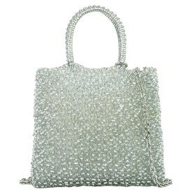 本物 アンテプリマ ANTEPRIMA スタンダード ミニ アトゥーラ 2WAY ショルダーバッグ ハンドバッグ ポシェット ビニール シルバー バッグ 中古・