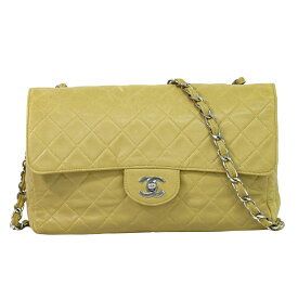 本物 シャネル CHANEL ココマーク マトラッセ チェーン ショルダーバッグ ポシェット ラムスキン レザー ベージュ Matelasse バッグ 中古・