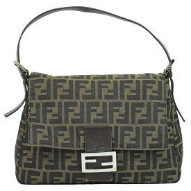 本物 フェンディ FENDI ズッカ ショルダーバッグ キャンバス ブラウン Zucca バッグ 中古・