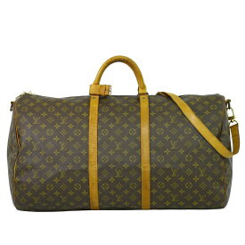 本物 ルイヴィトン LOUIS VUITTON LV キーポルバンドリエール 60 モノグラム 2WAY ボストンバッグ ブラウン M41412 ビトン バッグ 中古・