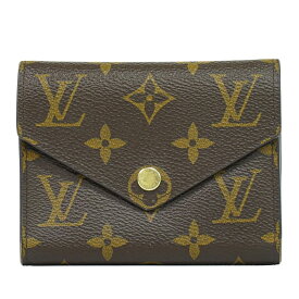 本物 ルイヴィトン LOUIS VUITTON LV ポルトフォイユ ヴィクトリーヌ モノグラム 折財布 ブラウン M41938 ビトン 財布 ウォレット 中古・
