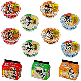 【カップ麺 】【ご当地ラーメン23食】札幌・喜多方・博多・横浜｜カップ麺＆袋麺 食べ比べ｜大容量 ラーメンセット ギフト・備蓄にもおすすめ 関東圏送料無料