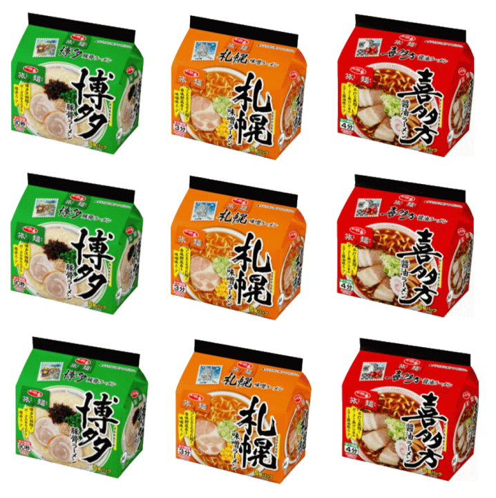 3箱買い1食分￥150　長浜屋袋めん45食　一幸舎袋めん45食　全国送料無料 3箱買い1食分￥150 長浜屋袋めん45食 一幸舎袋めん