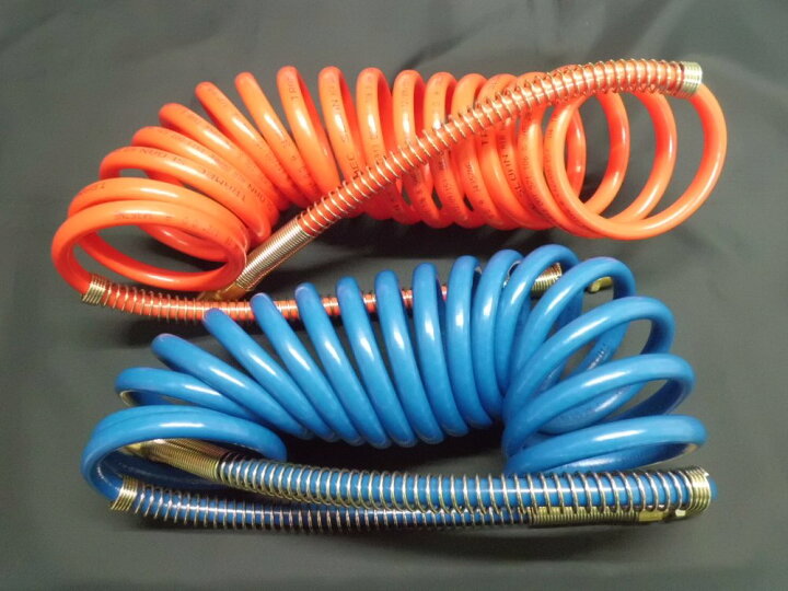 楽天市場】シングルトレーラー用 スパイラルエアホース赤／青 2本組  