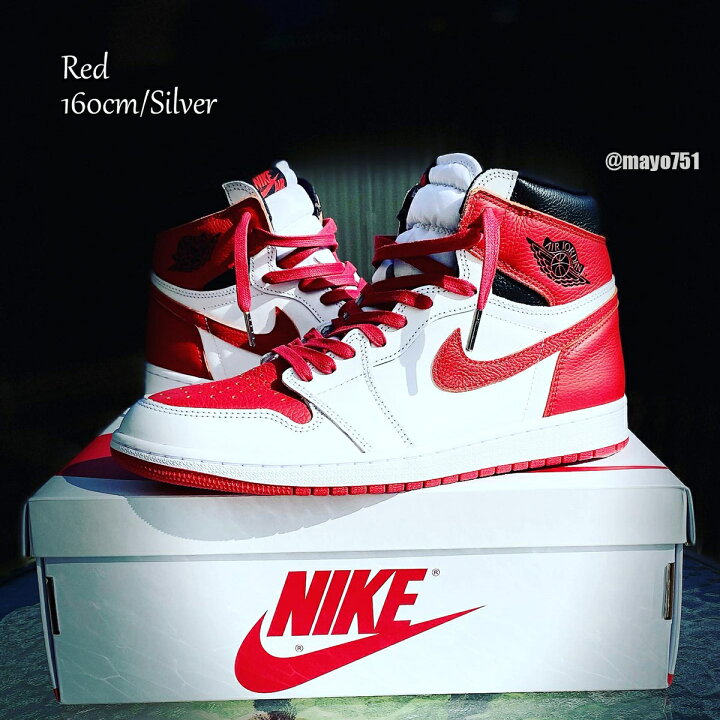 お見舞い シカゴ レッド 赤 140cm シューレース off-white 靴紐 シューレース レッド 平紐 140cm 靴ひも 赤 RED