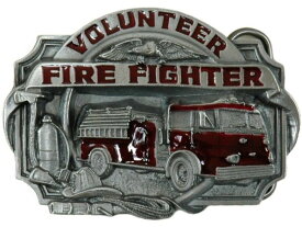 ウエスタン ベルトバックル Volunteer Fire Fighter　消防士 消防署 メンズ 男【レターパックライト可】