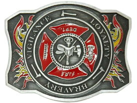 ウエスタン ベルトバックル Fire Dept Belt Buckle　消防士 消防署 メンズ 男【レターパックライト可】