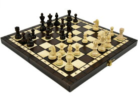 木製 チェス セット ポーランド製 Olympia オリンピア ブラウン35cm×35cm chess set ハンドメイド 駒盤 数量限定販売