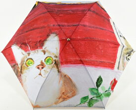 傘 レディース 折りたたみ傘 ミニ傘 マンハッタナーズ Manhattaner's 婦人用かさ「ミケランジェロ、闘牛場に再び」耐風傘 雨傘 女
