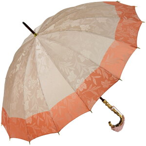 傘 レディース 長傘 前原光榮商店 16本骨 雨傘 花の総柄 ボーダー ジャガード フィオーレ Fiore ローズ 前原傘 かさ 婦人用 皇室御用達 前原光栄商店製