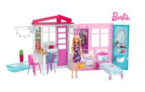 マテル バービー かわいいピンクのプールハウス Fxg55 着せ替え人形 価格比較 価格 Com