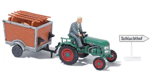 yHOTCYz1/87 Traktor Kramer KL11 mit Anhnger + BaueryBUSCH/ubVzy4001738400519z