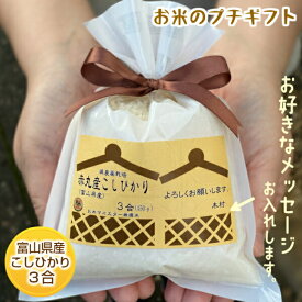 ★8個以上で送料無料★お米のプチギフト≪赤丸産こしひかり3合(450g)≫【7年産】【退職・異動・引越しのご挨拶・お礼/メッセージ入/名入れ/ありがとう/お世話になりました/ゴルフコンペ/運動会/景品/参加賞/粗品】【お米マイスター厳選】