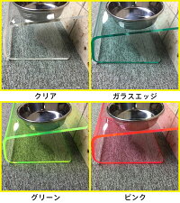 【送料無料】猫食器台アクリルステンレスフードボウルウォーターボウル付きシングル傾斜
