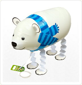 お散歩 シロクマくん(風船、バルーン)【お散歩風船 バルーン アニマル風船 室内 装飾 飾り】