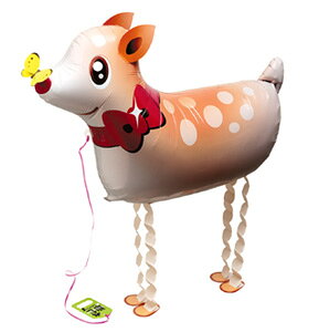 お散歩 子鹿(風船、バルーン)【お散歩風船 バルーン アニマル風船 装飾 飾り】