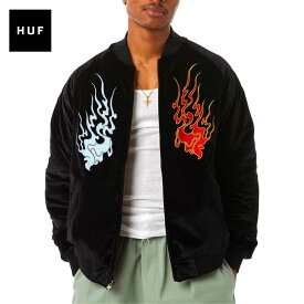 HUF ハフ リバーシブル アウター (JK00410) DESTRUCTIVE SKAJYAN JACKET ボンバージャケット メンズ [230913]