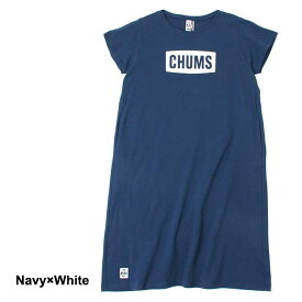 【4/1(月)全品P5倍 最大20.5倍ワンダフルデー！】チャムス レディース ワンピース Chums CH18-1259 CHUMS Logo Dress チャムスロゴドレス 半袖 (240218)