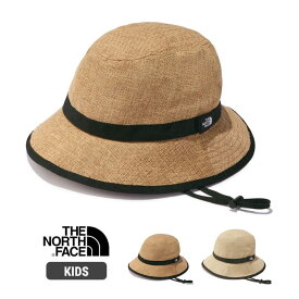 ノースフェイス キッズ ハイクハット THE NORTH FACE [ NNJ02308 ] KIDS' HIKE HAT ストローハット 子供 折りたたみ 帽子 [メール便] [230521]【SPS2403】