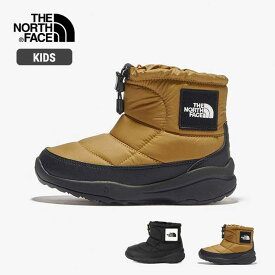 The North Face NFJ52280 KW ヌプシ ブーティ ロゴ ショート（キッズ） TNFブラック×TNFホワイト(KW)ザ ノースフェイス K Nuptse Bootie Logo Short TNFBlack×TNFWhite 防水 保温 子供用 キッズ [231003]