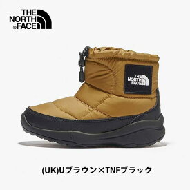 The North Face NFJ52280 KW ヌプシ ブーティ ロゴ ショート（キッズ） TNFブラック×TNFホワイト(KW)ザ ノースフェイス K Nuptse Bootie Logo Short TNFBlack×TNFWhite 防水 保温 子供用 キッズ [231003] 【SPS06】