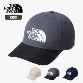 ノースフェイス 帽子 キッズ キャップ THE NORTH FACE NNJ42304 KIDS' TNF LOGO CAP ロゴキャップ 子供 キャップ 女の子 男の子 かわいい 遠足 通学 ダンス UV 熱中症対策 紫外線対策 (240118)