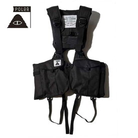 ポーラー フローティングベスト POLeR CMPVIBES FLOATING CORDURA VEST BLK マリンスポーツ フィッシング ツールベスト アウトドア ライフジャケット サップ SUP (240218)