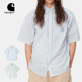 カーハート wip carhartt wip ダブリューアイピー シャツ 半袖 ストライプシャツ 半袖シャツ I033028 S/S LINUS SHIRT (240328)