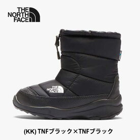 THE NORTH FACE (ザ・ノース・フェイス) NFJ52287 キッズ スノーブーツ シューズ ヌプシ ブーティ 女の子 男の子 ユニセックス ウォータープルーフ K NUPTSE BOOTIE WP ウィンターブーツ 防水 ブラック グレー 19cm / 20cm / 21cm / 22cm (231003)