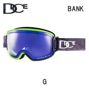 【最大P19倍!!30日は5と0のつく日!!】ダイス ゴーグル バンク dice BK45191 (C-MIT LGR/BL) BANK スキー スノボ スノーボード A-BLOWシステム 調光レンズ MITブルーミラー メンズ レディース 冬 スポーツ (241