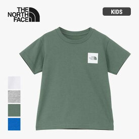 ザ・ノース・フェイス THE NORTH FACE キッズ 半袖 tシャツ トドラーショートスリーブスモールスクエアロゴティー NTT32532 T S/S S-SQU LG T 女の子 男の子 UVケア 紫外線カット ホワイト ブルー グレー グリーン スモールロゴ オーガニックコットン 子供 メール便 (250126)