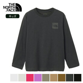 【最大P28倍!!お買い物マラソン!!】ザ・ノース・フェイス ロンt キッズ ジュニア ロゴt 人気 ロングスリーブ スモールスクエア ロゴティー NTJ32357 K THE NORTH FACE ザ・ キッズ 長袖Tシャツ オーガニックコットン メール便 ノースフェイス (230812) 子供