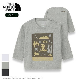 【最大P19倍!!15日は5と0のつく日!!】ザ・ノース・フェイス THE NORTH FACE NTB82530ST B L/S SHIRETOKO T ロングスリーブシレトコトコティー ベビー 長袖Tシャツ オーガニックコットン混 UVカット 紫外線対