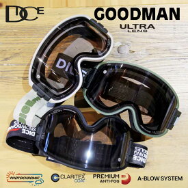 【最大P21倍!!18日はご愛顧感謝デー!!】DICE GM54570 GOODMAN ゴーグル 25-26 ダイス グッドマン スキー スノボ スノーボード フォトクロミック ULTRAレンズ ミラーレンズ 調光 ウルトラレンズ ヘルメット対応 くもり止めコーティング 撥水加工 晴天 ナイター (251013)