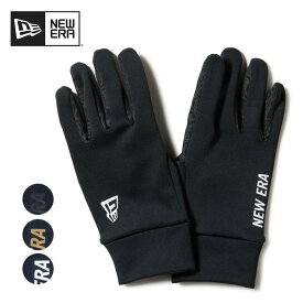手袋 メンズ ニューエラ NEW ERA Fleece Warmer Glove フリース ウォーム グローブ タッチパネル対応 グローブ 防寒 アウトドア キャンプ ゴルフ 自転車 バイク メール便 (240125)【SPS2609】