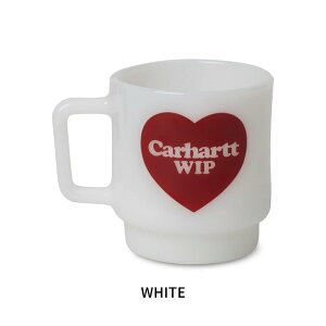 �y18���ő�P21�{�zCarhartt �J�[�n�[�g WIP HEART GLASS MUG�i�n�[�g �O���X �}�O�jI035873 White JADE �K���X �}�O�J�b�v ONE SIZE Q �J�b�v �H�� �L�b�`��