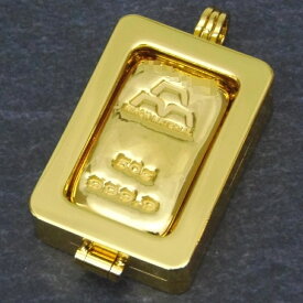 【新品】日本マテリアル 24金 純金 インゴット 50g ペンダントトップ 枠脱着可能 ゴールドバー K24(50459)