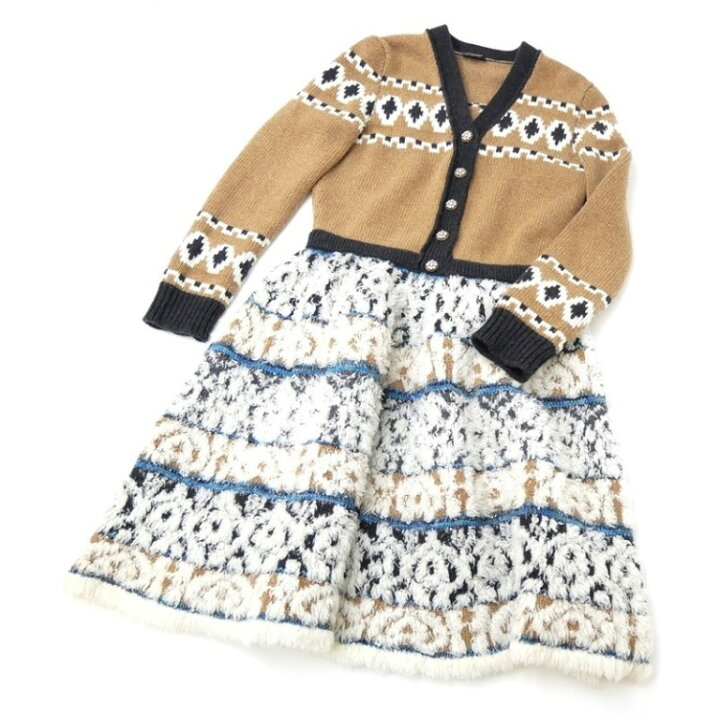 楽天市場】CHANEL カーディガンドッキングワンピース P62541K48057 