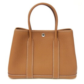 エルメス HERMES ハンドバッグ ガーデンパーティTPM K刻印 SV金具 ゴールド ネゴンダ(69127)