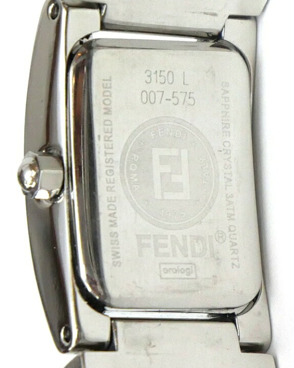 楽天市場】FENDI 腕時計 ｸｵｰﾂ 3150L 黒文字盤 ｽﾃﾝﾚｽｽﾁｰﾙ 【中古  