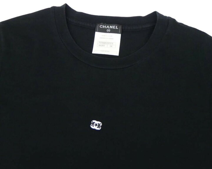 楽天市場】シャネル CHANEL Tシャツ カットソー ロゴ ココマーク 黒 