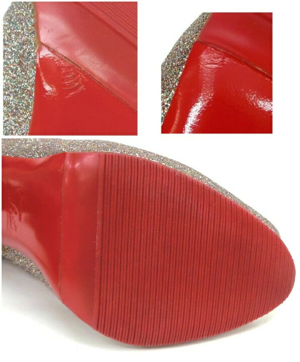 楽天市場】Christian Louboutin ヒールパンプス グリッター オープン 