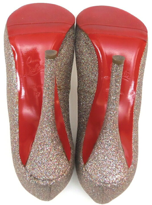 楽天市場】Christian Louboutin ヒールパンプス グリッター オープン 