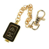 日本マテリアル 純金インゴット 5g バッグチャーム ゴールドバー ingot 24金 金メッキ枠 【中古】(71249)