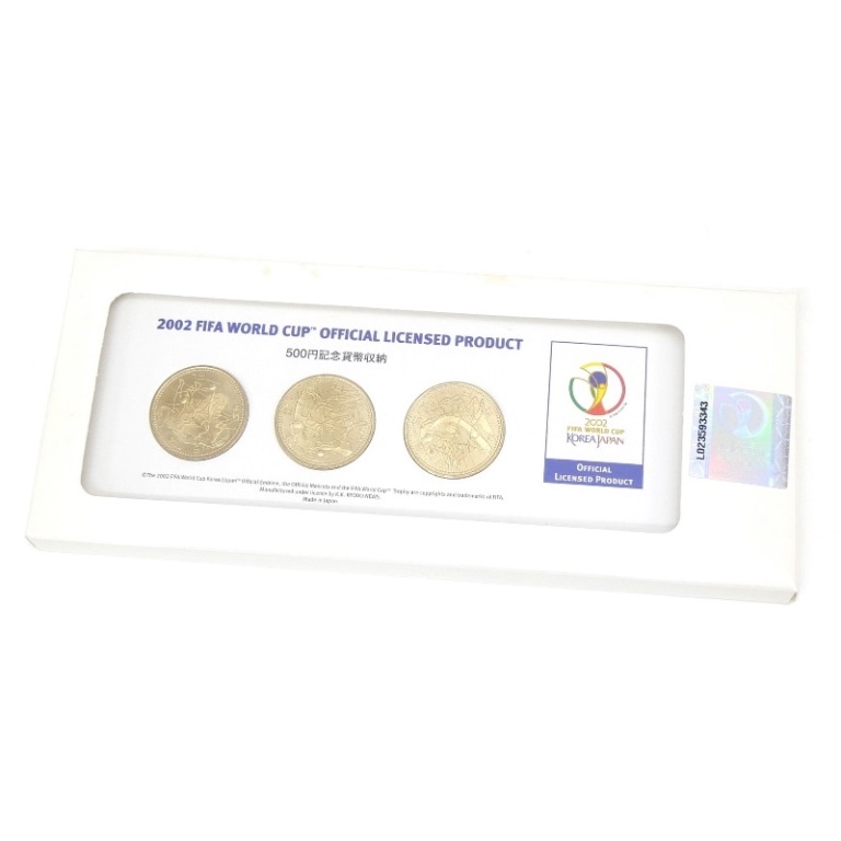 楽天市場】2002年FIFAワールドカップ500円記念貨幣 3種セット 記念